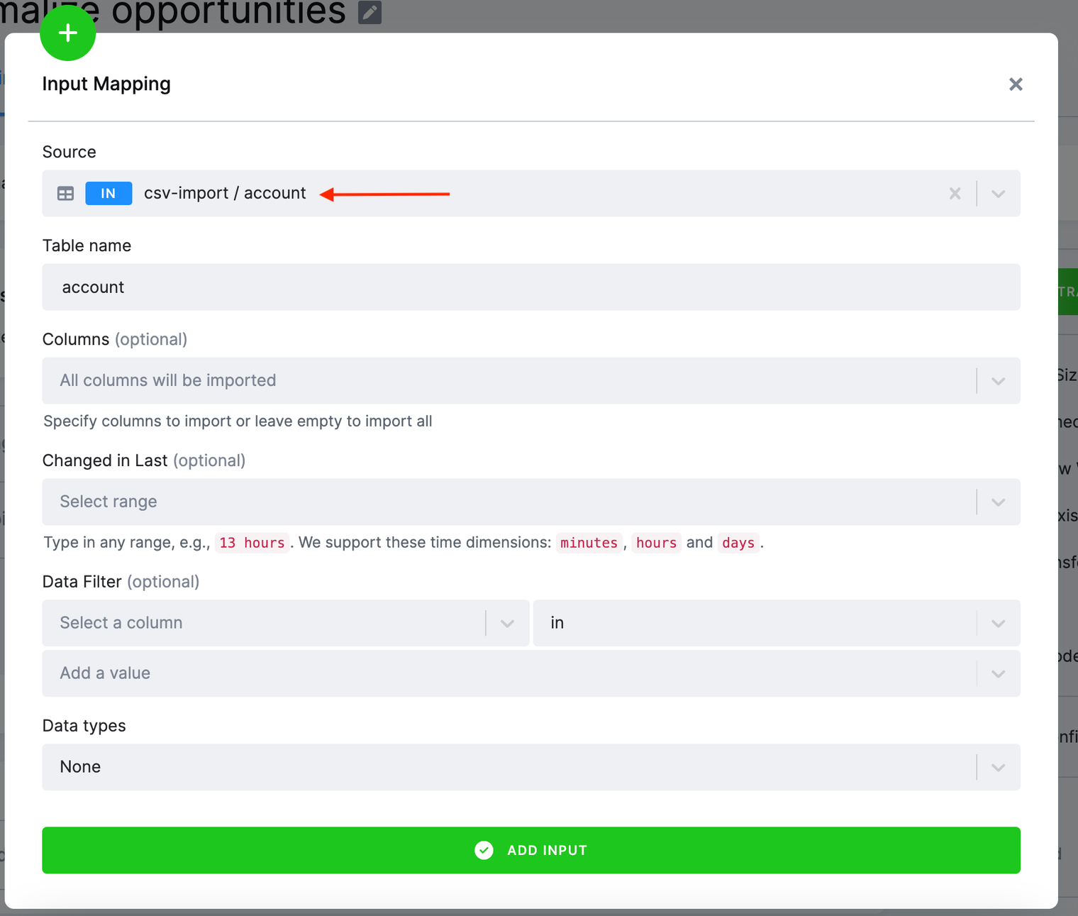Screenshot - New input mapping