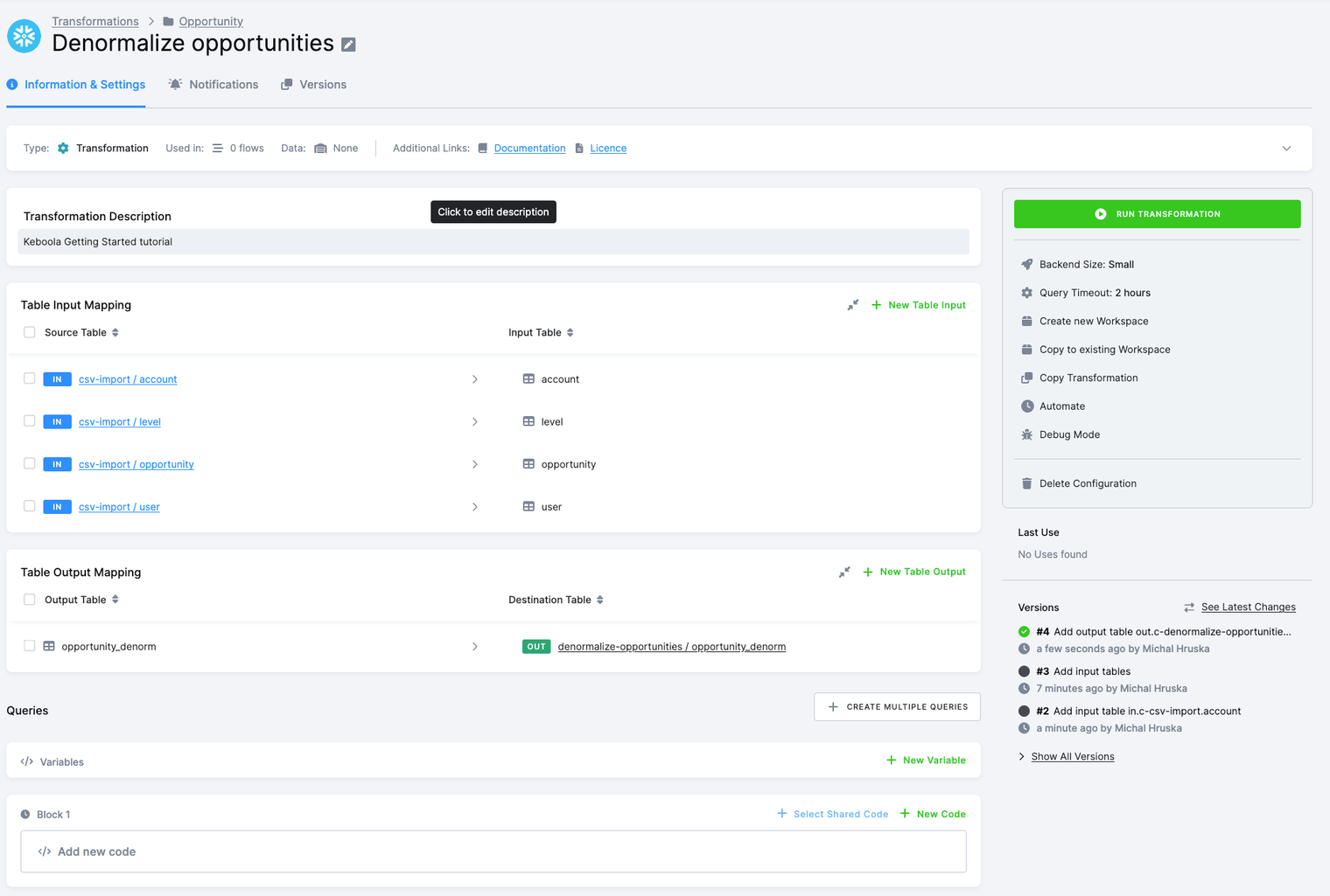 Screenshot - The finished output mapping